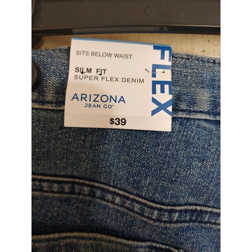 Boys NWT Arizona Dark Moto Slim Fit Jeans sz 20 - Picture 4 of 5